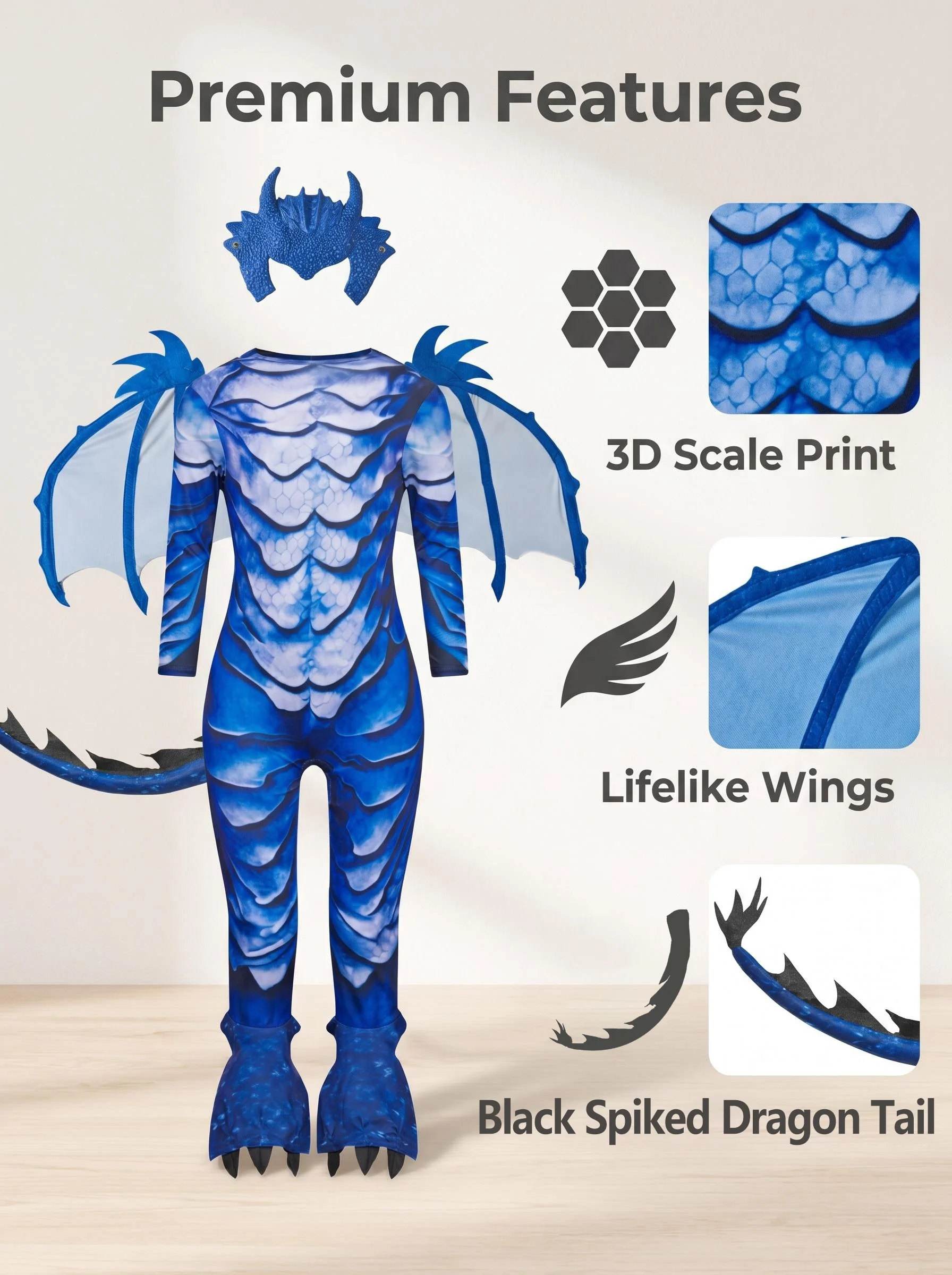 Kids Dragon Knight Costume 5