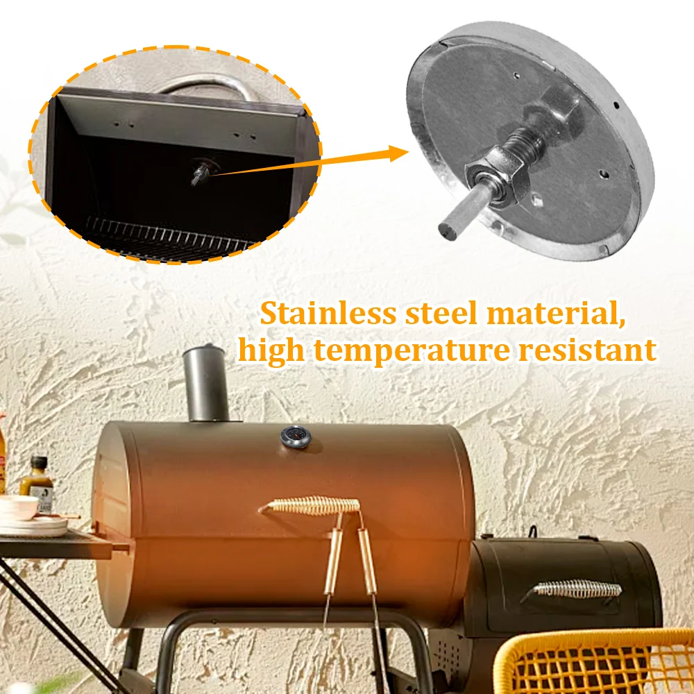 Barbecue BBQ Smoker Grill Stainless Steel Thermometer Temperature Gauge 60-430 4