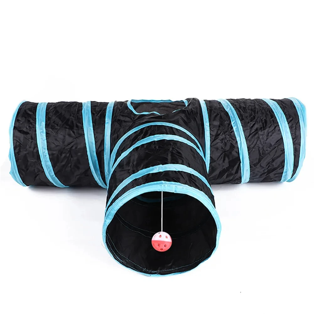 Cat Tunnel Foldable Pet Supplies Cat Play Tunnel Toy Breathable Drill Barrel for Indoor cat tunnel toy