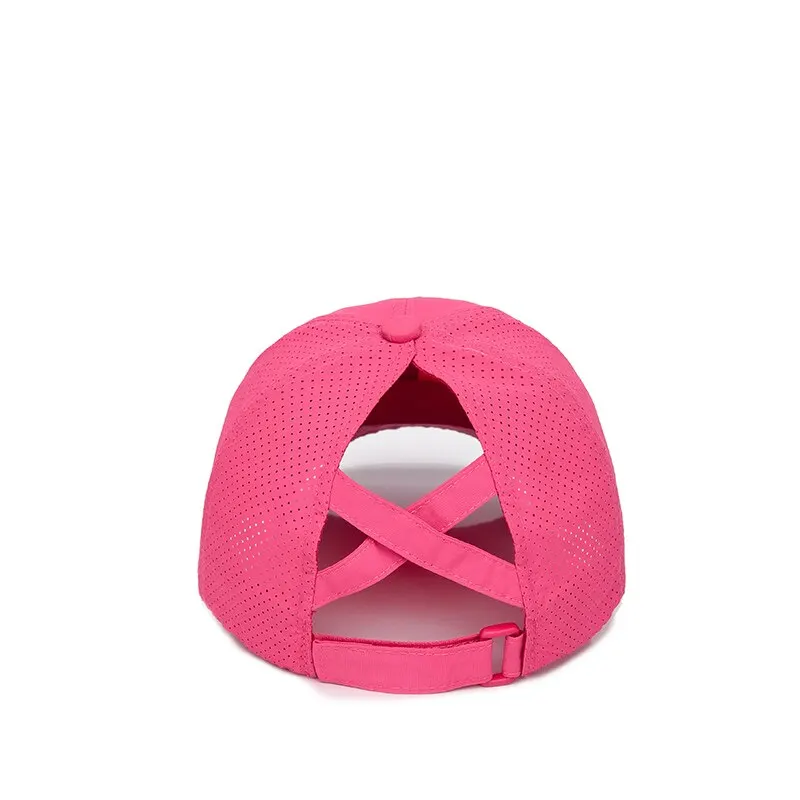 Cappello da baseball a coda di cavallo, cappello da donna disordinato, protezione solare - blu - Taglia unica