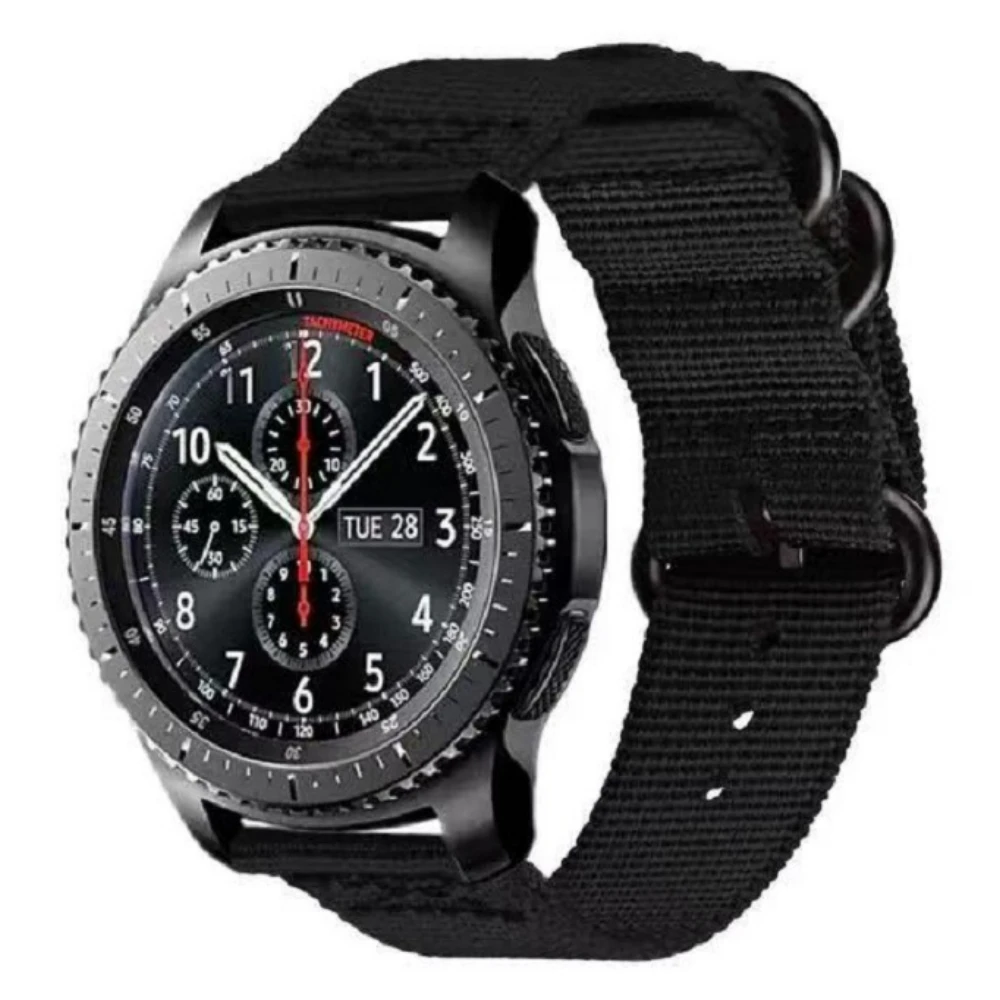 

22mm Nylon Strap for Samsung Watch 46mm/3 45mm/Gear S3 Bracelet Huawei Watch GT 2 GT3 Pro Wristband for Amazfit GTR/Stratos Band