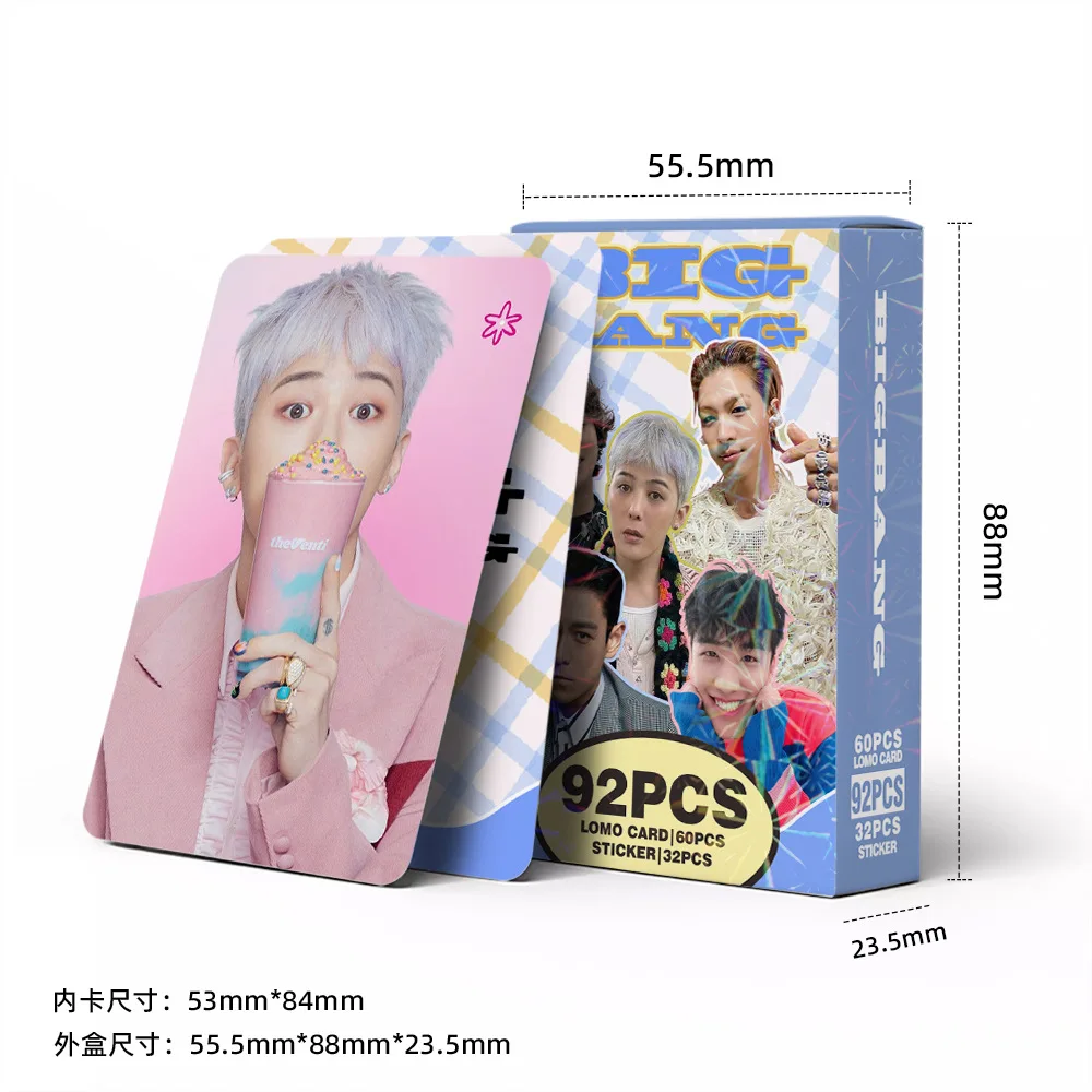 92Pcs/Set BIGBANG Idol Boy New Series HD Printd Lomo Cards G