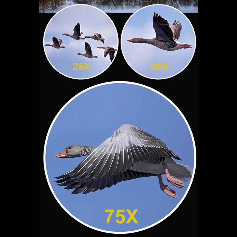25-75x70/60 HD Spotting Scope Zoom Monocular BAK7 Prism Waterproof Telescope for Target Shooting Bird Watching Outdoor Camping 5