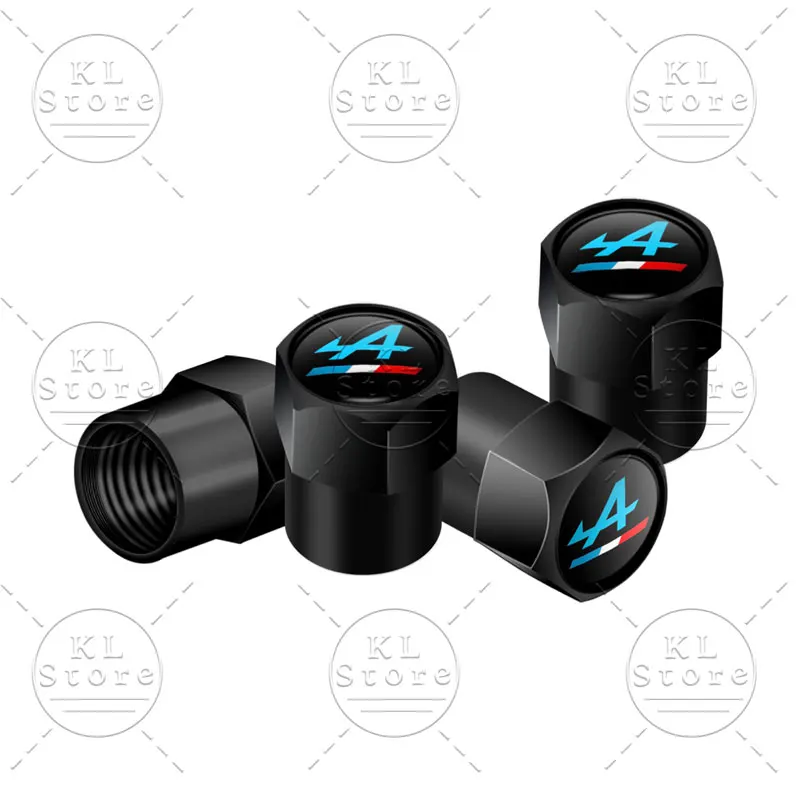 Alpine Logo 4-Piece Metal Car Valve Caps