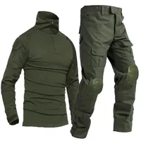 Softair Paintball Suits Work Clothing Uniform Tactical Combat Camouflage Shirts Cargo Knee Pads Hunting Pants Suits Men Clothing 1