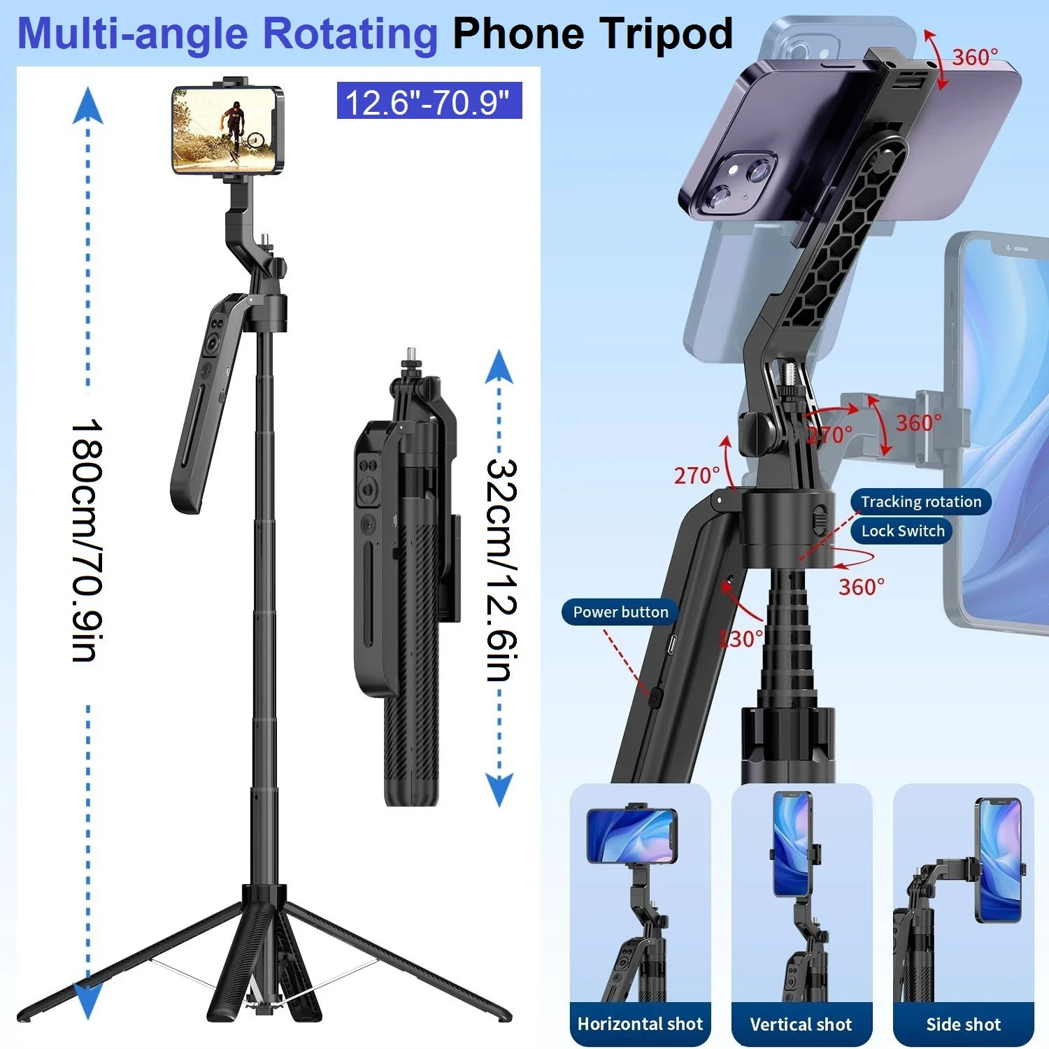 Phone Holder 6ft Tripod For Iphone Phone Tripod With Light JJC