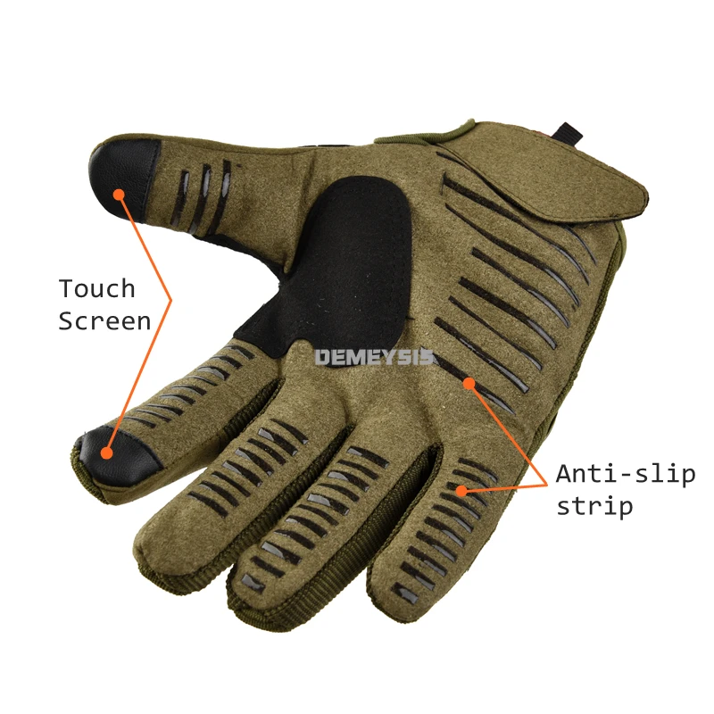 Gants militaires de randonnée à écran tactile, protection en