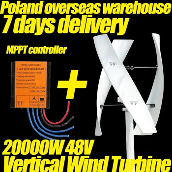 Polish warehouse, 7-day delivery Wind Turbine Vertical High Voltage Generator MPPT Charge Controller For Home Use