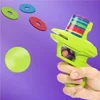 Kids Outdoor Game Foam Disc Gun Toy Flying Disc Shooting Launcher Gun Double Parent-child Interactive Children Toy 2