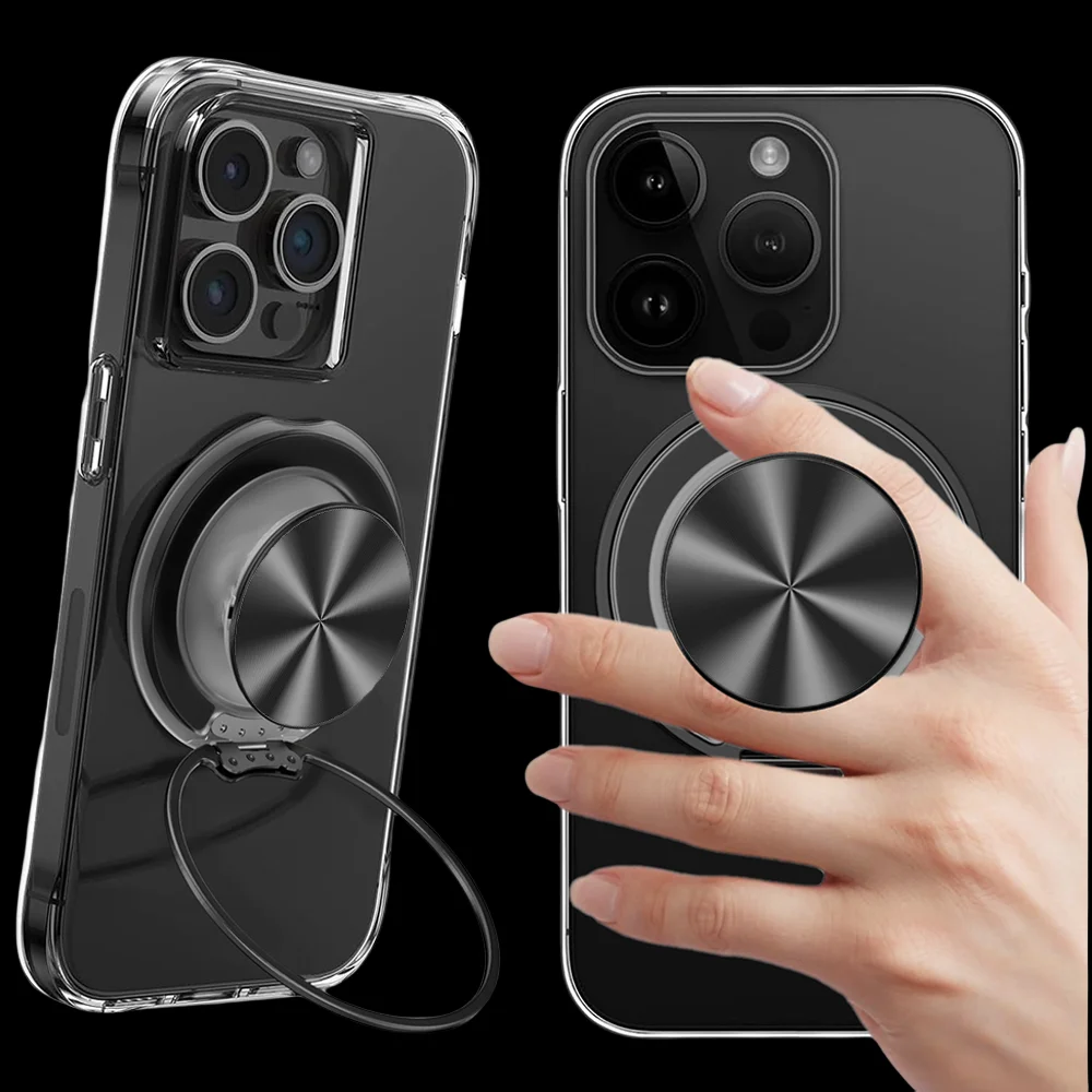 Magnetic Phone Ring Holder & Kickstand with Expanding Grip