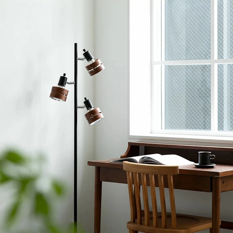 

Exported to Japan Nordic Solid Wood 3-Head Led Soft Decoration Modern Living Room Bedroom Minimalist Creative Floor Lamp