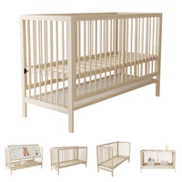 Ensemble de meubles combinés pour enfants, lit de bébé multifonctionnel en bois, armoire, bibliothèque rotative, couleurs naturelles, meubles de chambre pour jeunes 6