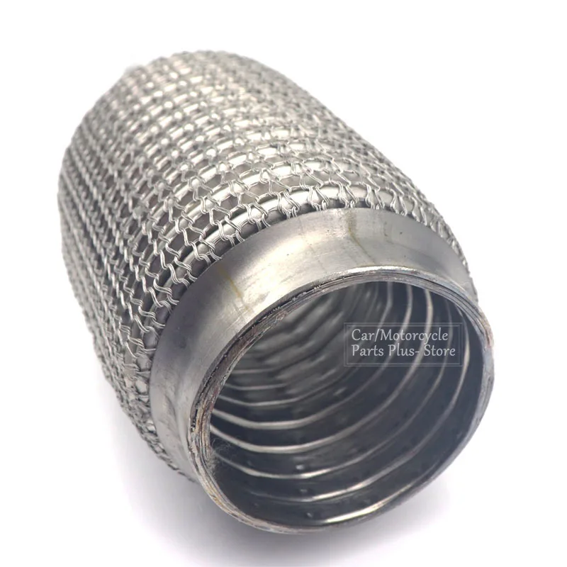 Inlet 65MM/75MM Car Exhaust Tube Stainless Steel Exhaust Flex Pipes Tube Flex Coupler With Interlock Super Flexible Mesh Bellows