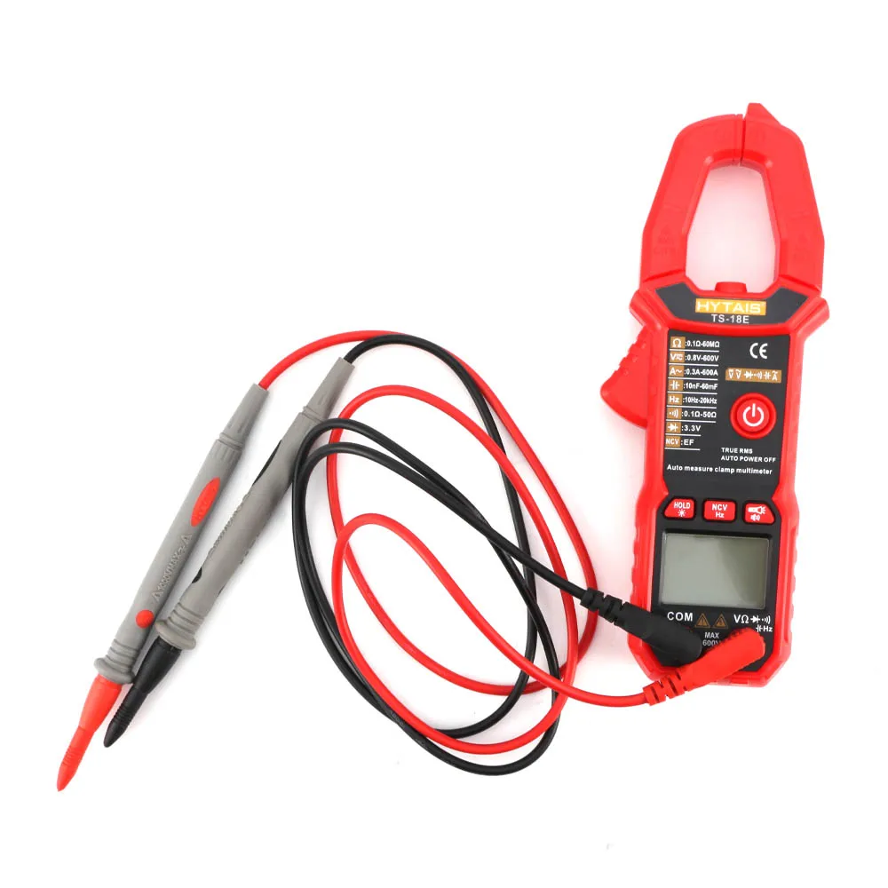 6000 Counts Digital Clamp Multimeter TS18E True RMS AC DC Voltage Resistance Capacitance Frequency APO Gauge Tester Meter