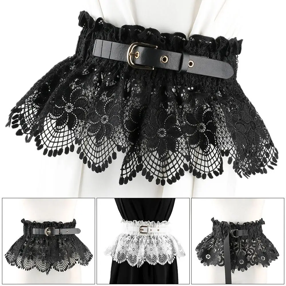 

Women Casual Slimming Body Female Ladies Dress Cummerbands Wide Waist Band Corset Waistband Lace Tie Belt