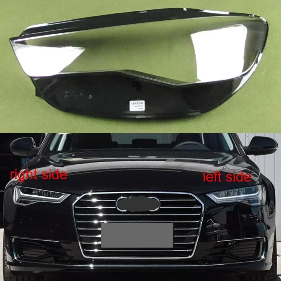 Headlight Cover Transparent Headlamp Lamp Shell Lens Replace Original Lampshade Plexiglass For Audi A6 A6L C7