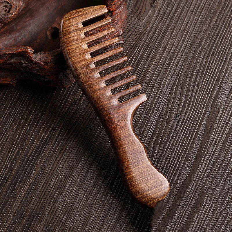 Hair Comb Hair Brush Comb Hair Comb Set Natural Sandalwood Hair Combs Anti-Static Wooden Comb Massager Long Wide Tooth Detangle Sandalwood Comb Hair Care Household Gift