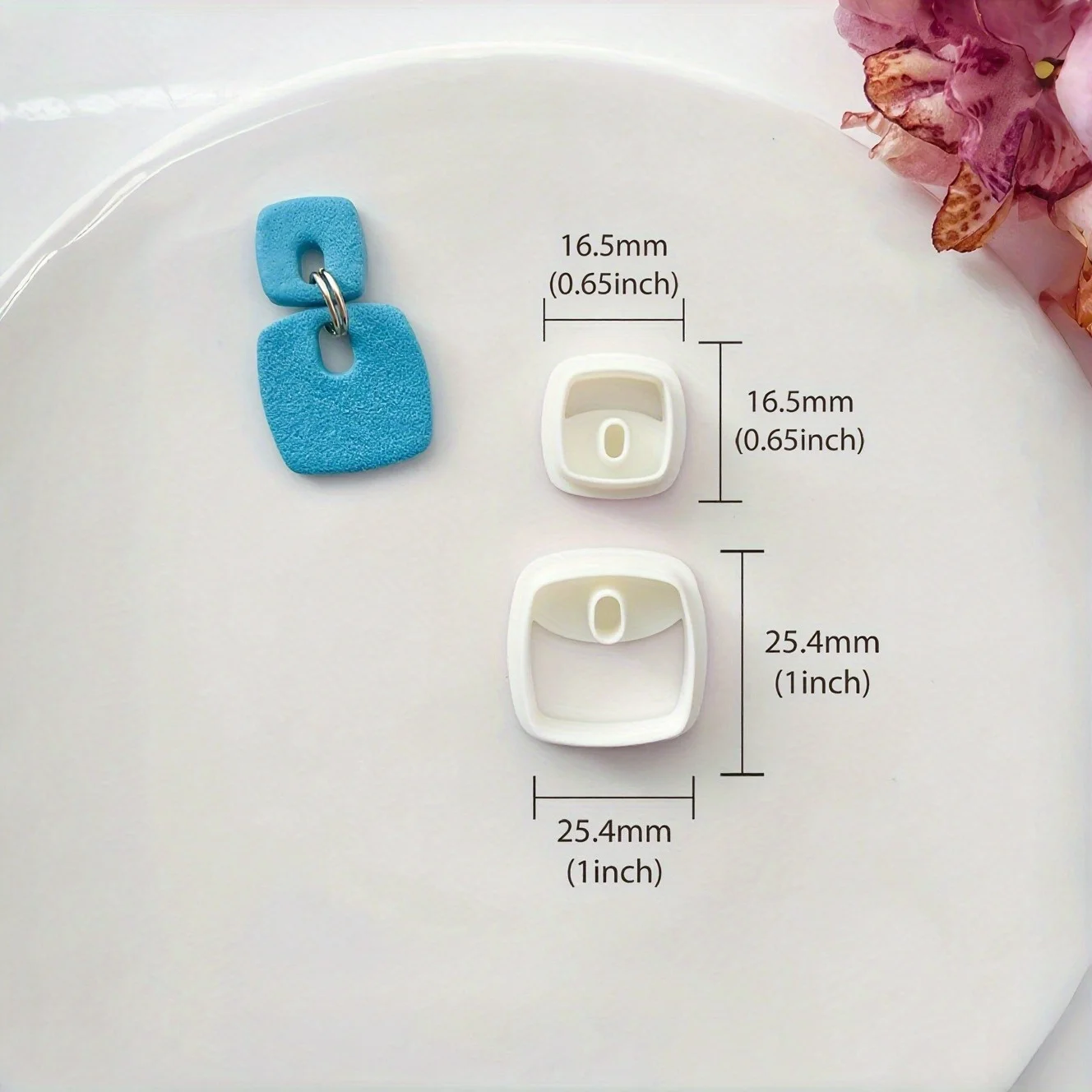 16-teiliges Mini-Set Geometrische Ausstechformen aus Polymer Clay | Ohrstecker- und Schmuckherstellungsformen | Festliche Bastelwerkzeuge für Ostern/Weihnachten – Detail 3