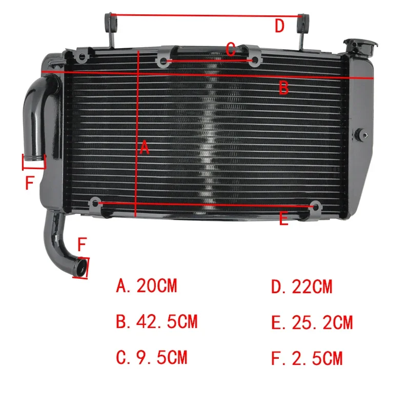 

Motorcycle Engine Radiator Aluminium Replace Parts Cooling Cooler For Ducati 749 749R 749S 999 999R 999S 2003-2006