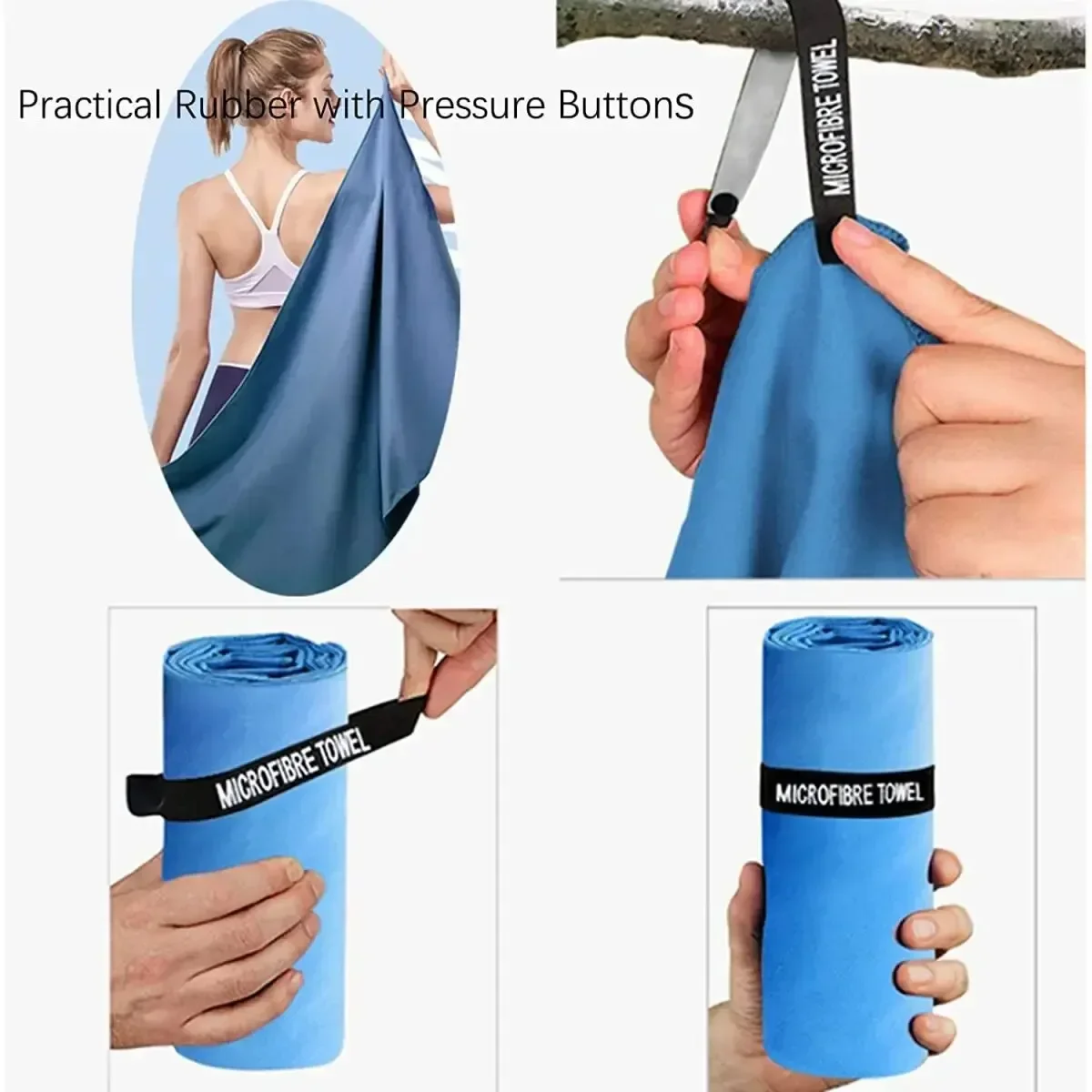 Ultra-Absorbent Microfiber Towel for Sports Outdoor Activities Quick-Drying Compact microfiber towel