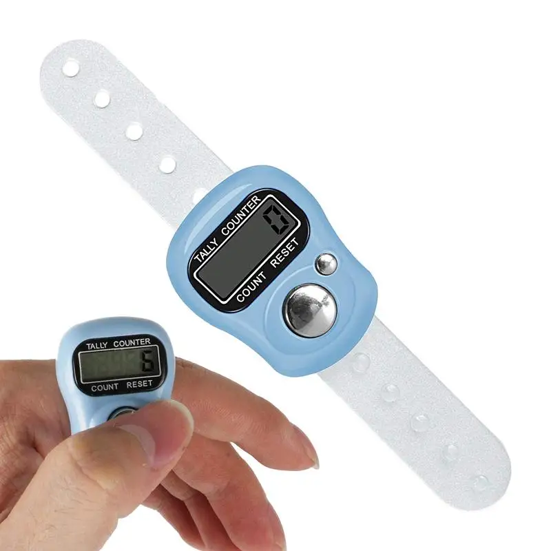 LCD Digital Finger Counter With Finger Ring Electronic Digital Display Counter For People Lap and Knitting Muslim Prayer hand tally counter electronic counter
