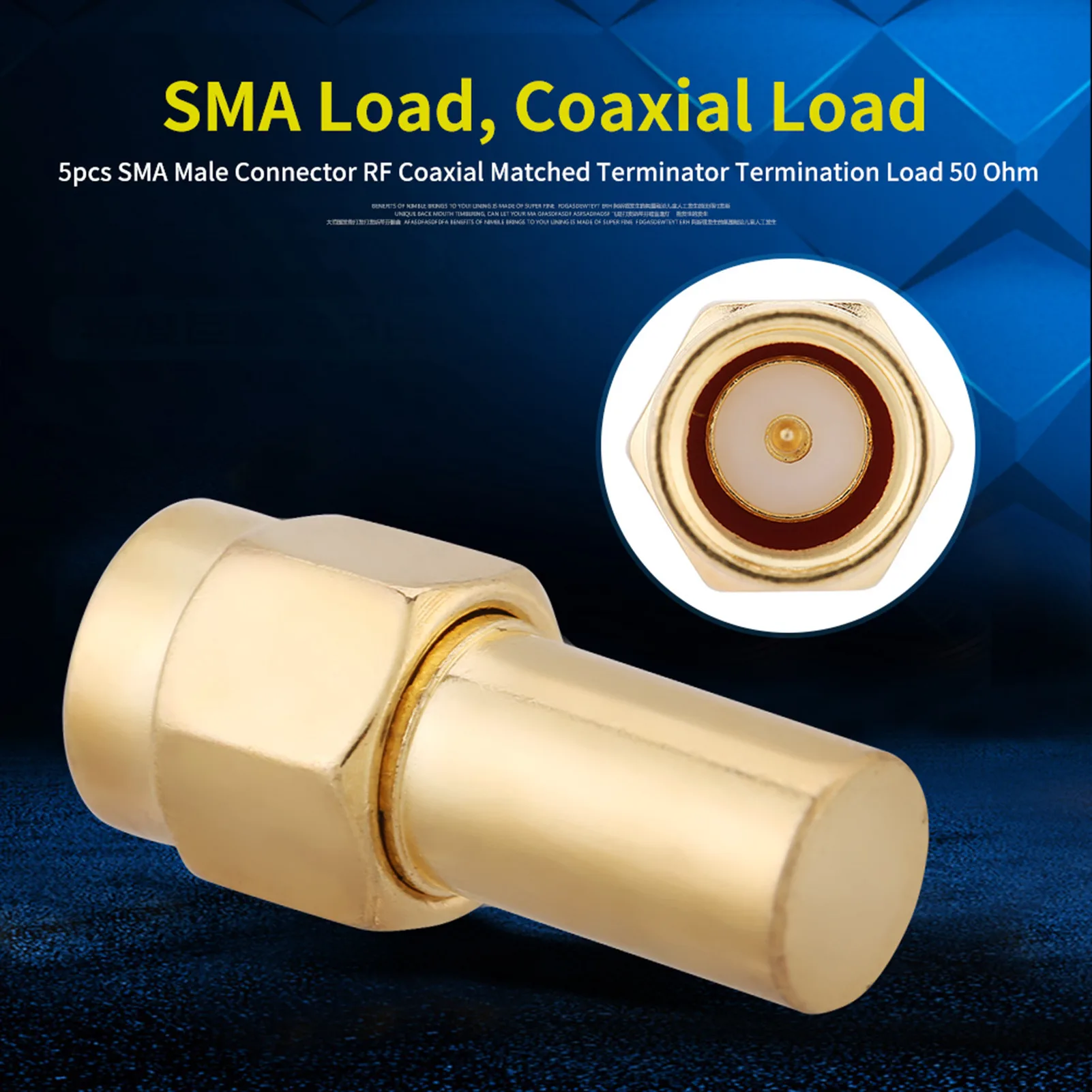5pcs SMA Male Connector RF Coaxial Matched Terminator Termination Load ...