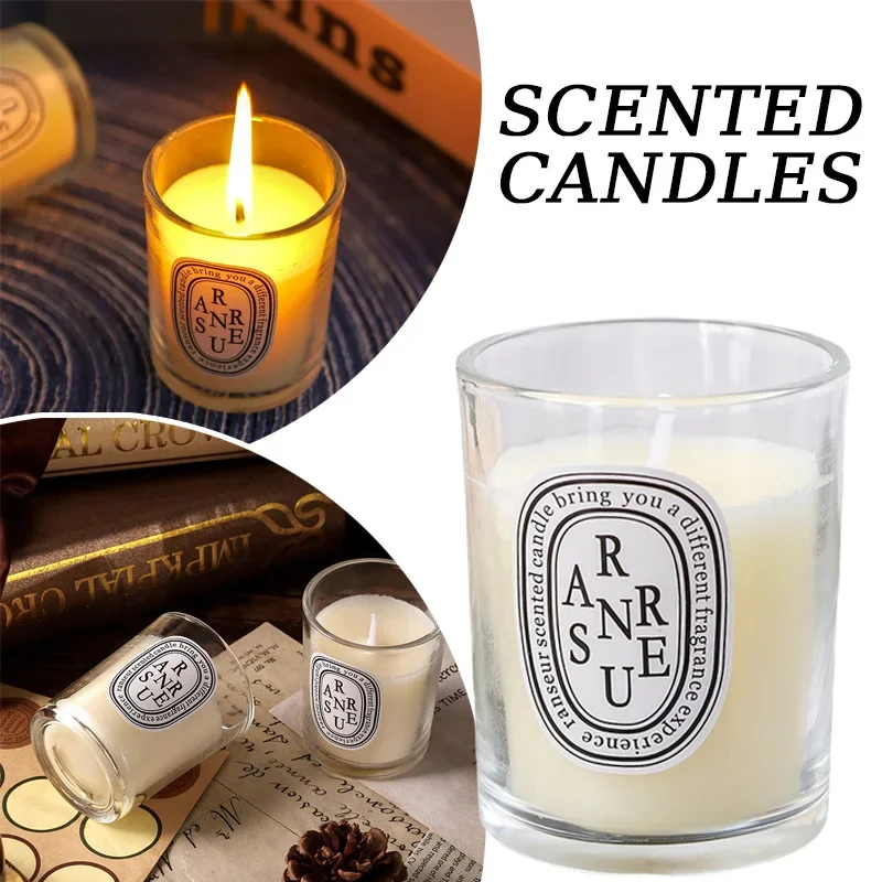 Romantic Transparent Scented Fragrance Candle Light Gift Scented Aromatic Candles Guest Gift Candles Wedding Candle Jar