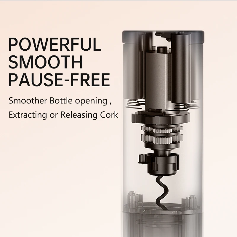 Portable Electric Wine Bottle Opener 35mm Diameter Type-C Rechargeable Automatic Wine Bottle Cork Screw Tool Kitchen Appliance