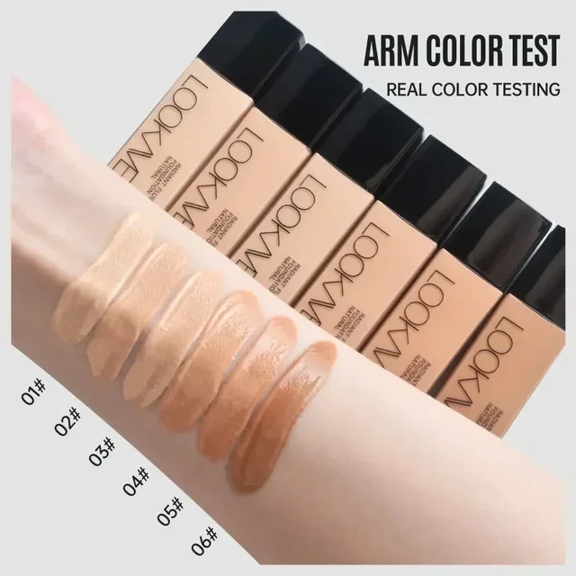Fondotinta liquido ad alta copertura per un lungo termine Idratante opaco Illumina il correttore viso Crema Base Primer per trucco Cosmetici 1