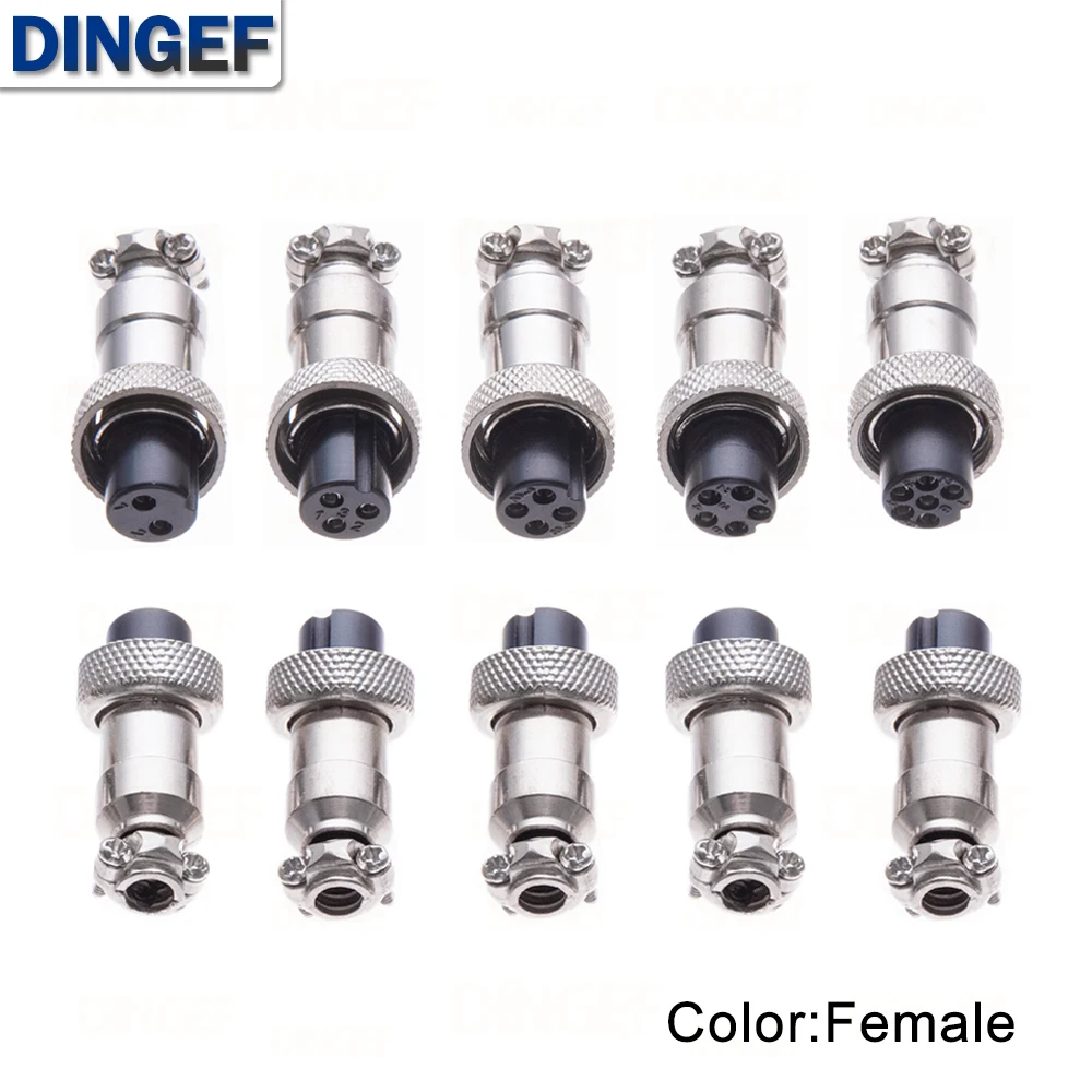 Enhanced Circular Aviation Socket Plug with Plastic Cap - 12mm, Multi-Pin Configuration