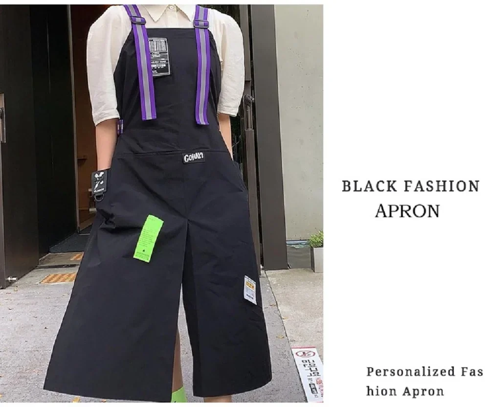 

Long Nylon Custom Adjustable Fashion Apron Shop Nail Work Hairdresser Florist Coffee Salon Waterproof Korea Slit Clothes