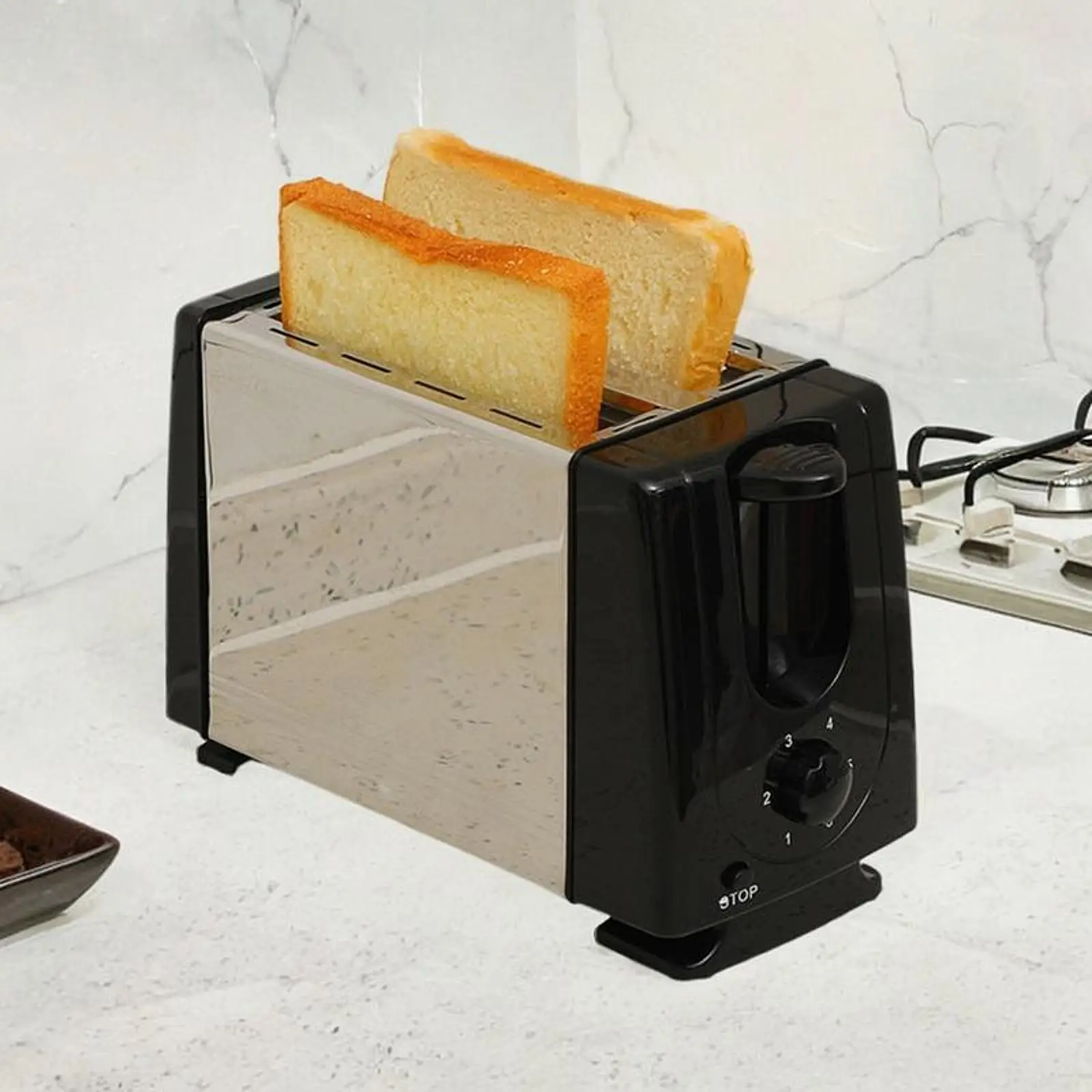 Counter Toaster EU Plug 2 Slice Waffle Machine for Bagels Puff Pastry Snacks 2