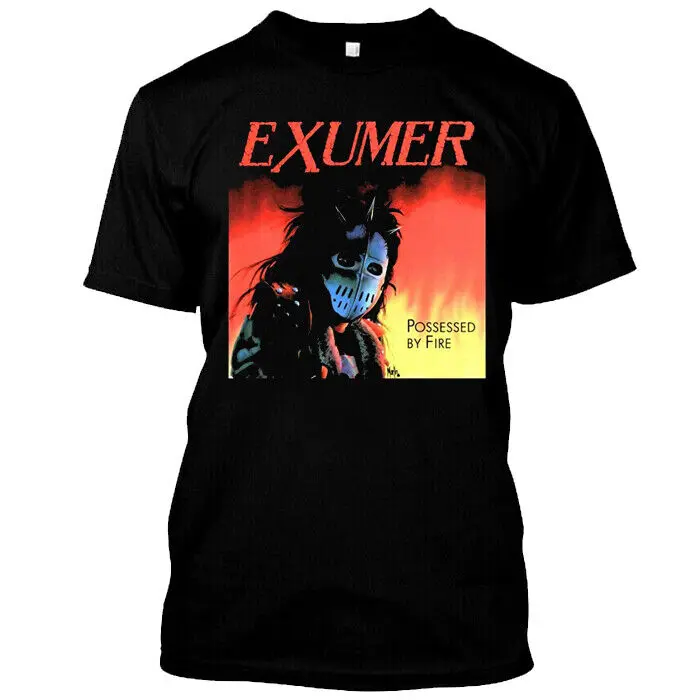 Новинка, ограниченная серия, винтажная Мужская футболка Exumer держал огонь, рубашка Blac L XL 2XL с длинным или коротким рукавом