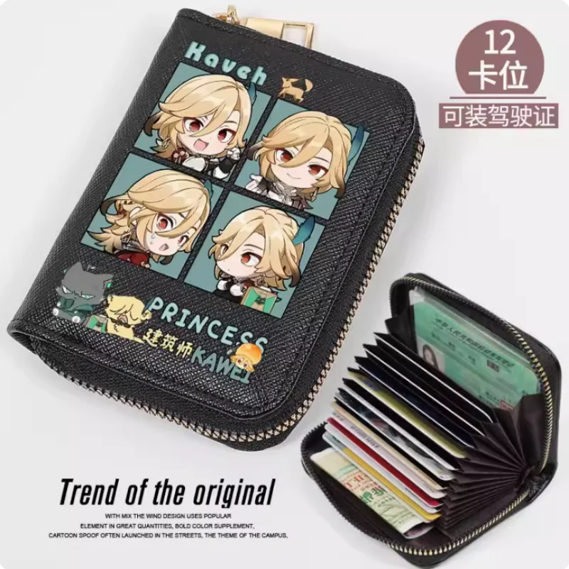 Anime Genshin Impact Kaveh Zipper Wallet Women Fold Bag Multi Card Coin Pocket Holder Fashion Wallet Gift