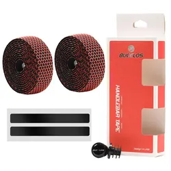BUCKLOS Anti-Slip Shock Absorption Cycling Handlebar Tape (510149-red)