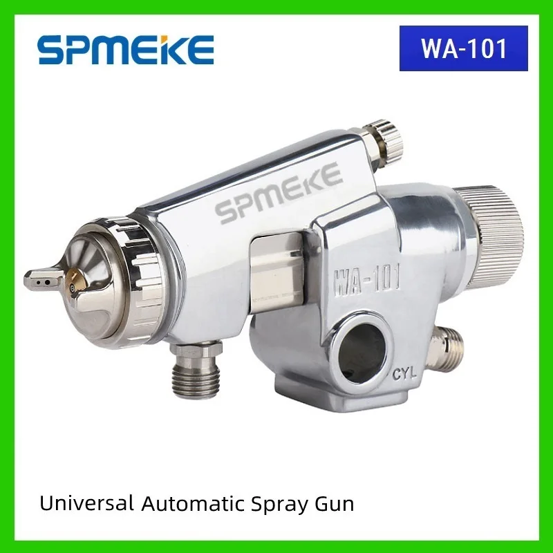 

SPMEKE WA101 AutomaticSpray Gun WA-101 Small Painting Gun Good Atomization Pneumatic Tool 0.8/1.0/1.3/1.5/1.8mm Nozzles Orifice