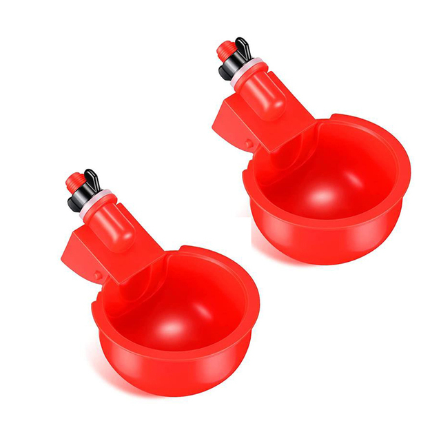 Chicken Water Cup Waterer Bowl Kit Farm Coop Poultry Waterer Drinking Water Feeder for Chicks Duck Goose Turkey Quail