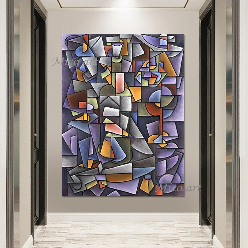

Modern Wall Paintings Abstract Thick Acrylic Colorful Design Unframed Large Office Hotel Decor Canvas Oil Painting Art Picture