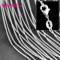 Chaîne à maillons en argent Sterling 925 pur, bijoux de collier avec fermoirs à homard lisses et solides de 16 à 30 pouces, vente en gros, 10 pièces 2