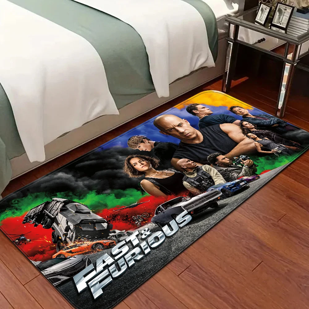 Fast and Furious Moive Door Mat Washable Non-Slip Living Room Sofa Chairs Area Mat Kitchen Doormat Area Rug 3