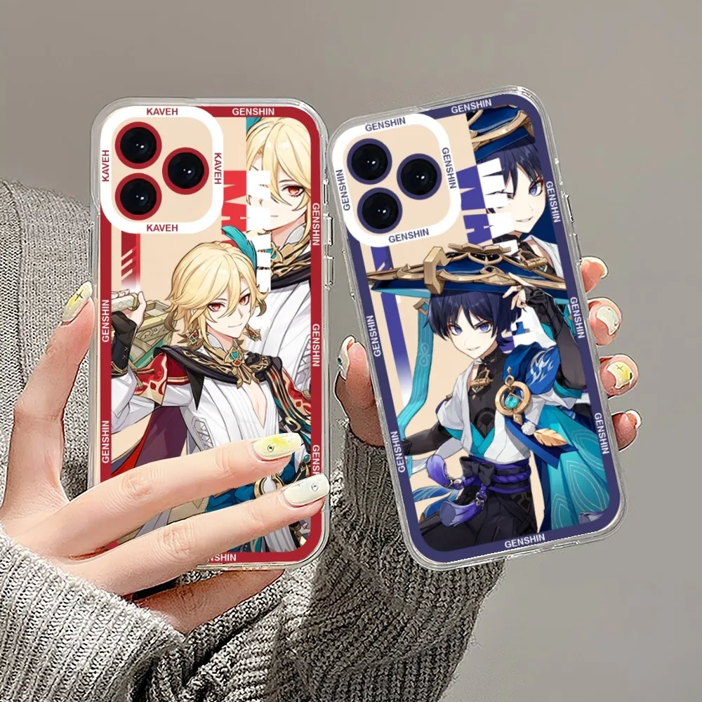 Gioco Genshin Impact Custodia Per Telefono Baizhu Per Iphone 13 14 Mini 11 12 Pro Max Guscio Trasparente