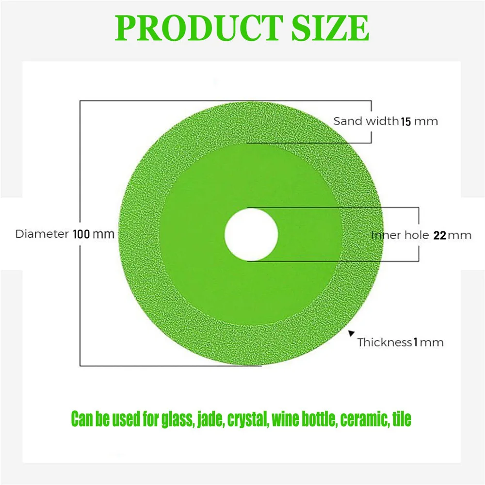 20/22mm1 pcs Glass Cutting Discs 4inch Ultra-Thin Diamond Saw Blade Wheel 100mm Ceramic Marble Polishing Cutting Blade