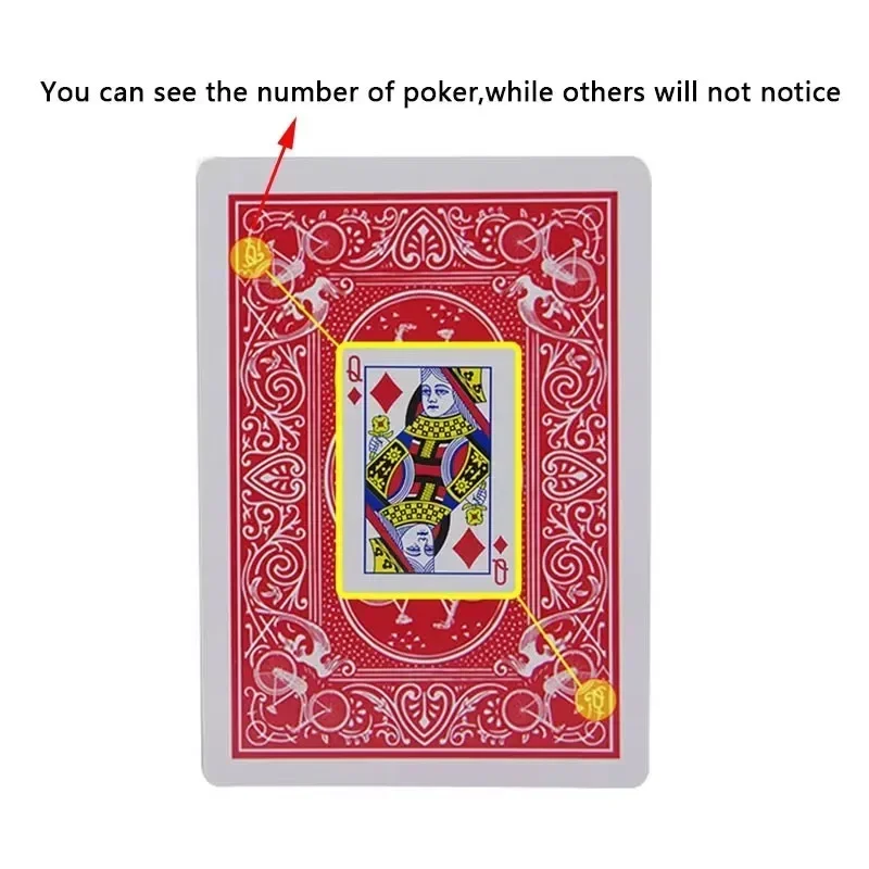 54 carte da gioco con etichetta Carta da poker segreta contrassegnata Mazzo di carte spogliarellista contrassegnato Collezione regalo di giochi da tavolo magici come strumenti magici - immagine 2