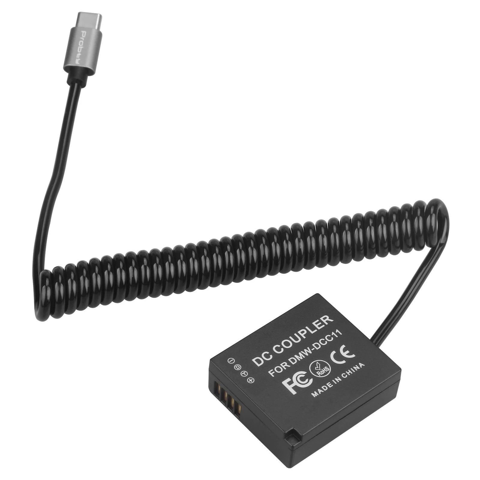 파나소닉 루믹스 GX7 GX85 GX9 TX1 TX2 GF3 GF5 GF6 ZS100 ZS200 TZ110 ZS80 G100 카메라용 USB-C to DMW-DCC11 더미 배터리