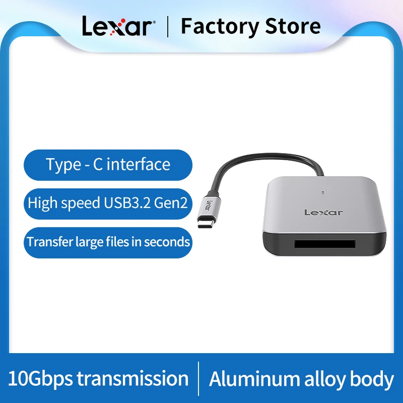 Lexar CFexpress Type B Card Reader High Speed TypeC Interface CFE Card Phone Reader USB3.2 Gen2