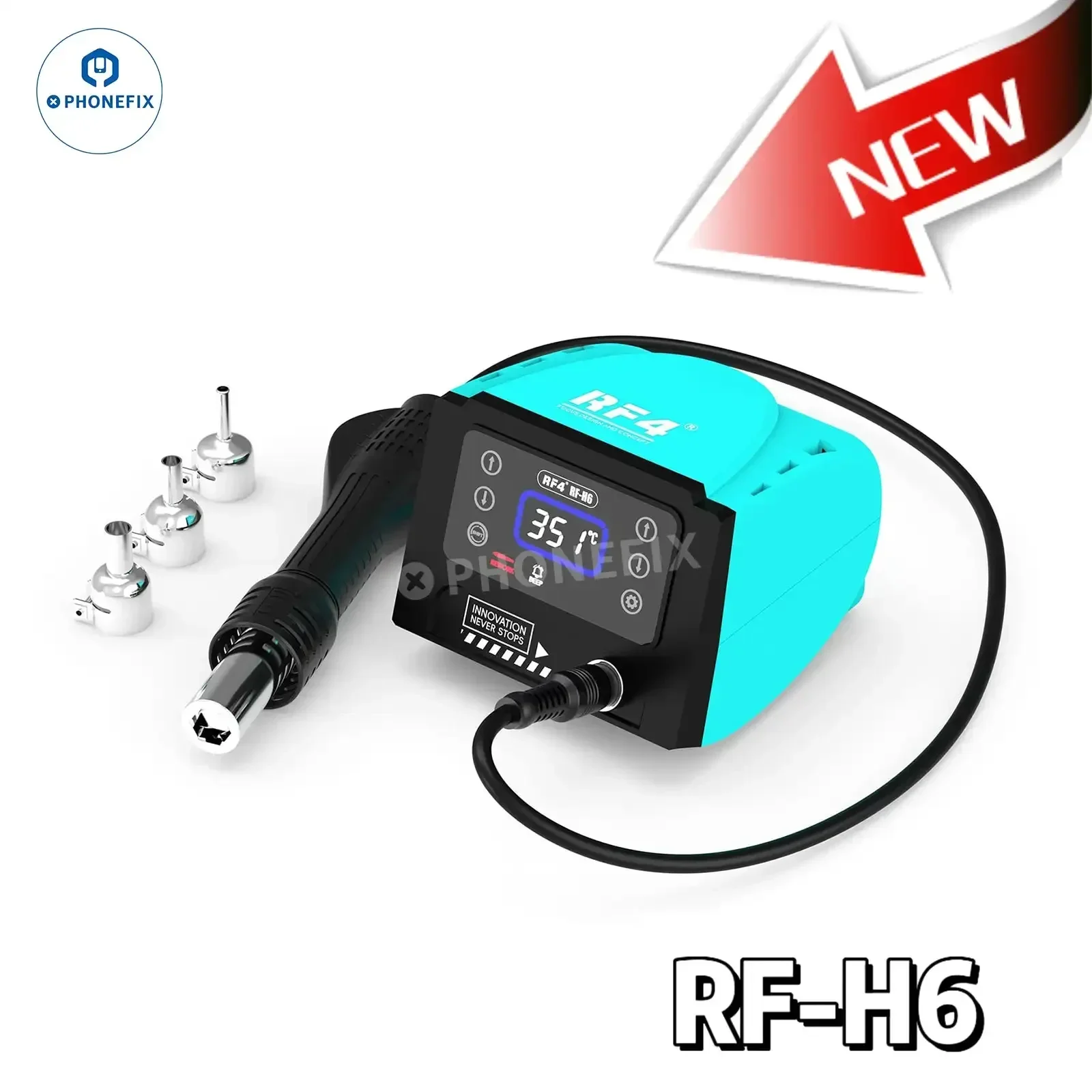 RF4 NEW 600W Hot Air Gun Soldering Station Fast Desoldering Digital Display Intelligent BGA Rework Station To PCB Chip Repair