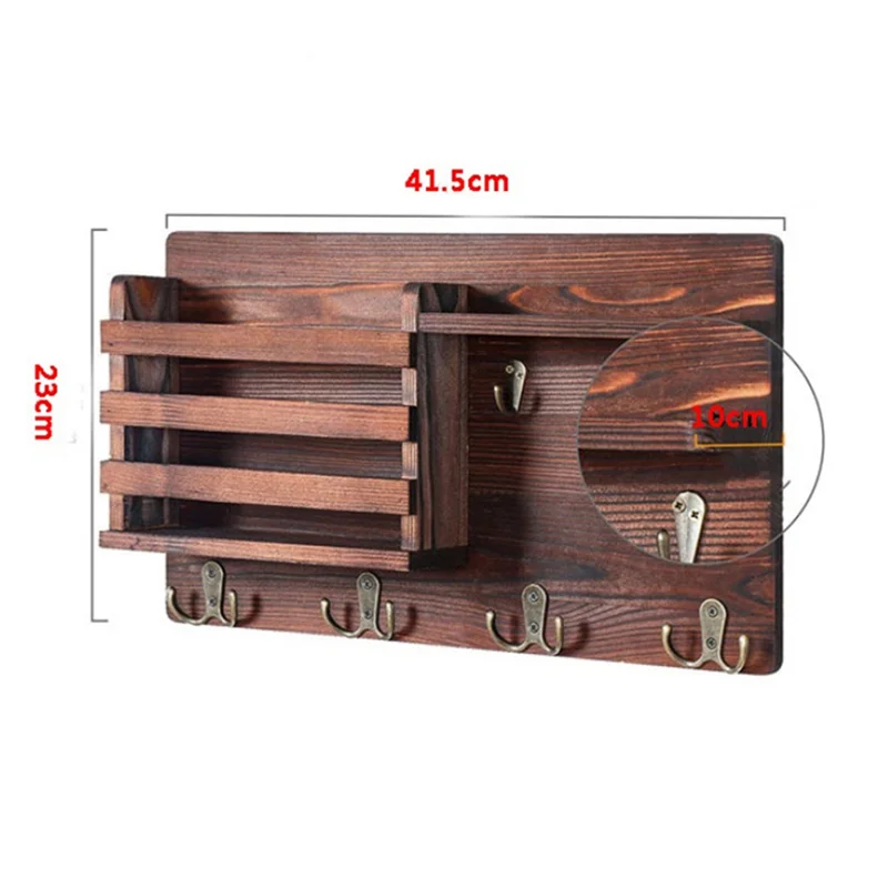 Key And Mail Holder For Wall Mail Organizer Wall Mount With Hooks Easy Installation Key Rack For Entryway And Homedecora Durable