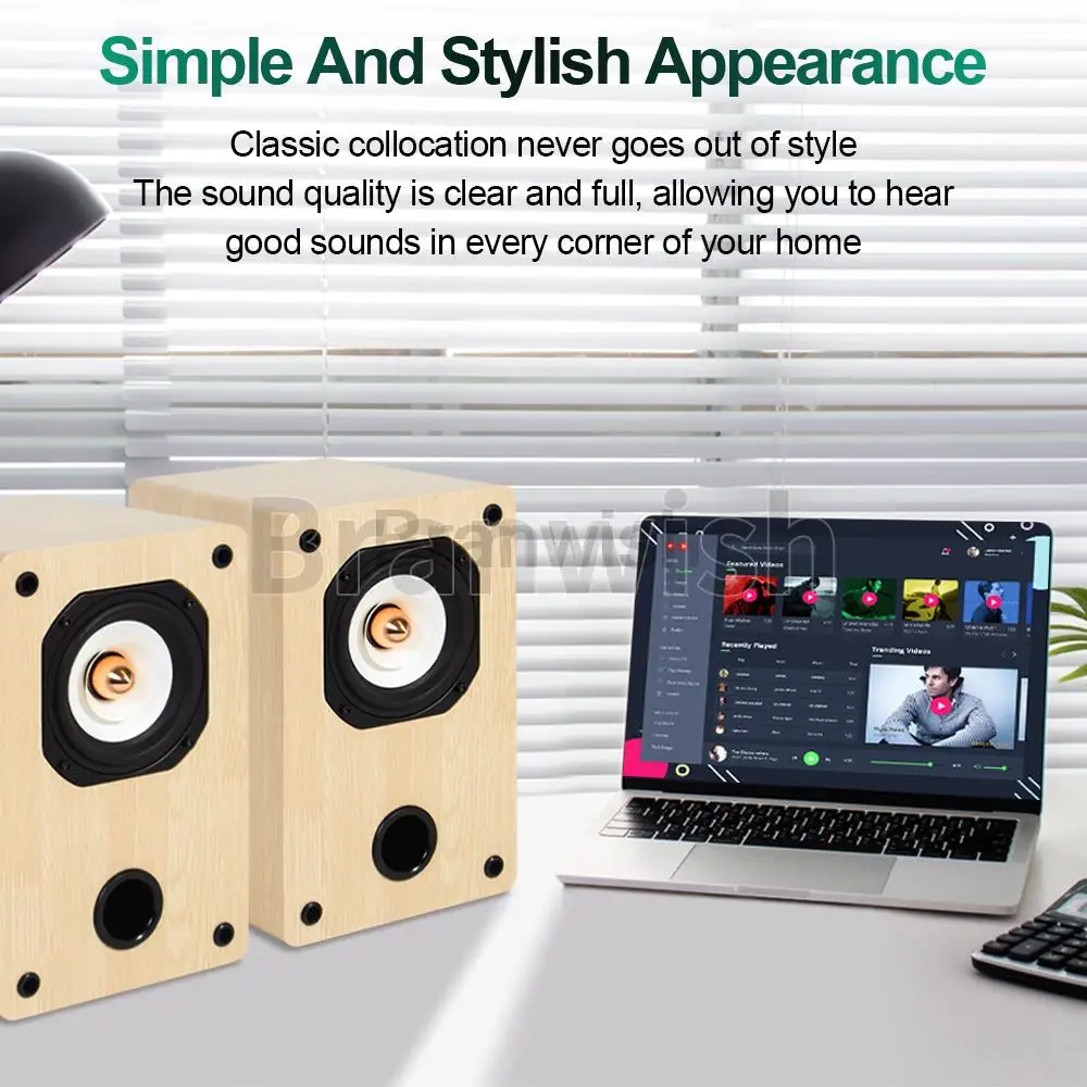 4 Inch 25-50W Full Range Speaker 4/8Ohm Birch Wood Speaker Q401 Passive Bookshelf Pair Box 84Hz-20KHz