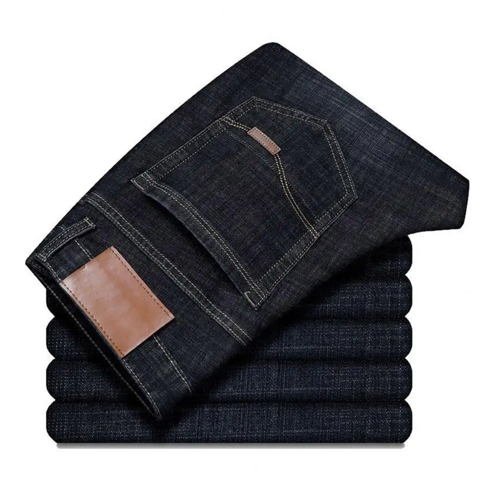 

Stylish Men Jeans Thin Firm Stitching Long Trousers Summer Spring Jeans Pockets Men Spring Jeans Male Clothes