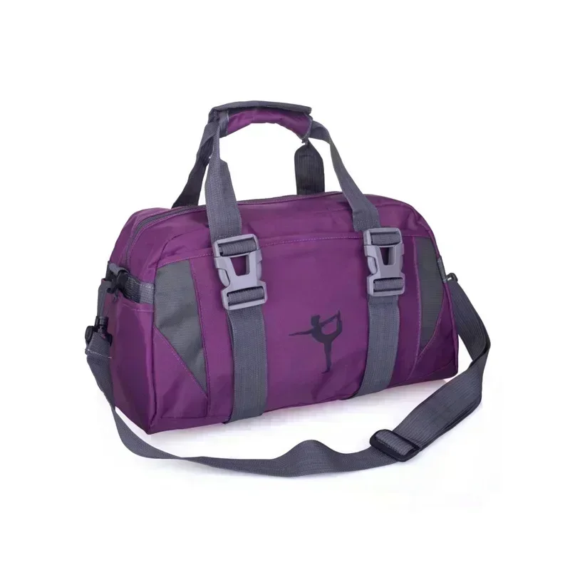 Waterproof Nylon Yoga Fitness Duffel Bag for Women - Stylish Travel and Gym Shoulder Bag